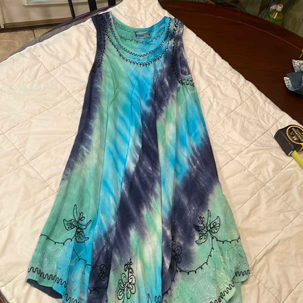 India Boutique- Sun Dress or Coverup - Tie Dye - size small